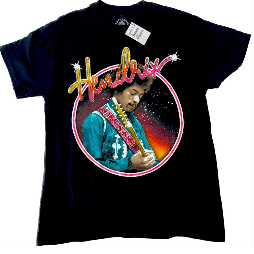 Jimi Hendrix Colorful Graphic T Black Size M NWT From Nordstrom